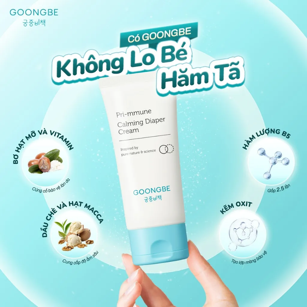 Ảnh Kem Chống Hăm Cho Bé GOONGBE Pri-mmune Calming Diaper Cream 80ml 3