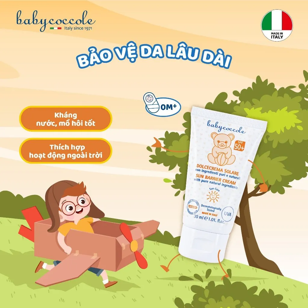 Ảnh Kem chống nắng cho bé Babycoccole 0M+ an toàn cho trẻ sơ sinh & em bé da nhạy cảm SPF 50+ 30ml/75ml 3