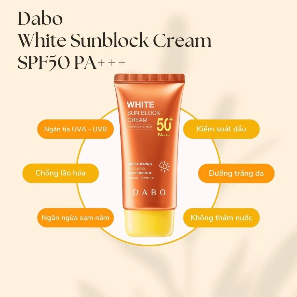 Ảnh Kem Chống Nắng DABO Trắng Da White Sunblock Cream DABO 70ml 3