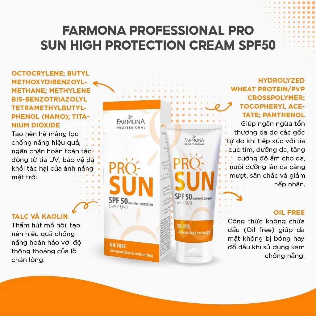 Ảnh Kem chống nắng Farmona Professional Pro Sun High Protection Cream SPF50 Oil Free 50ml 2