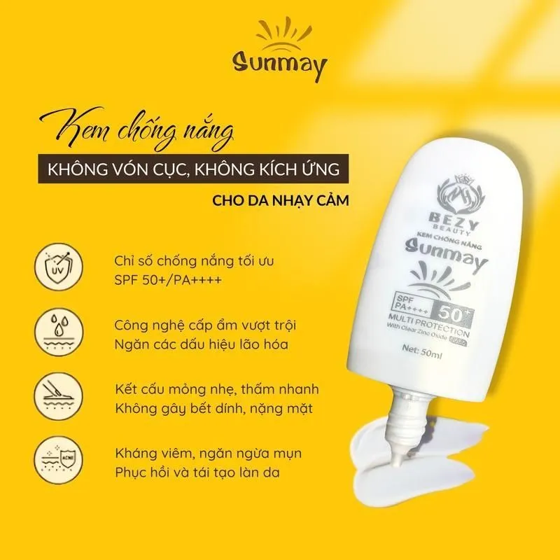 Ảnh Kem Chống Nắng Tế Bào Gốc Sunmay SPF 50+/PA+++ Không Vón Cục, Không Kích Ứng, Cho Da Nhạy Cảm 4