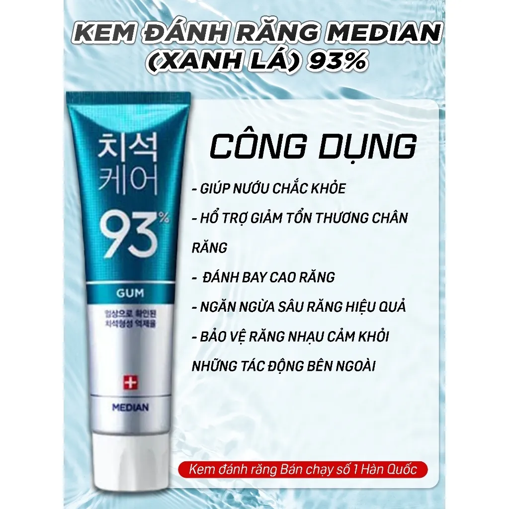 Ảnh Kem đánh răng MEDIAN 93% Hàn Quốc 120g 4