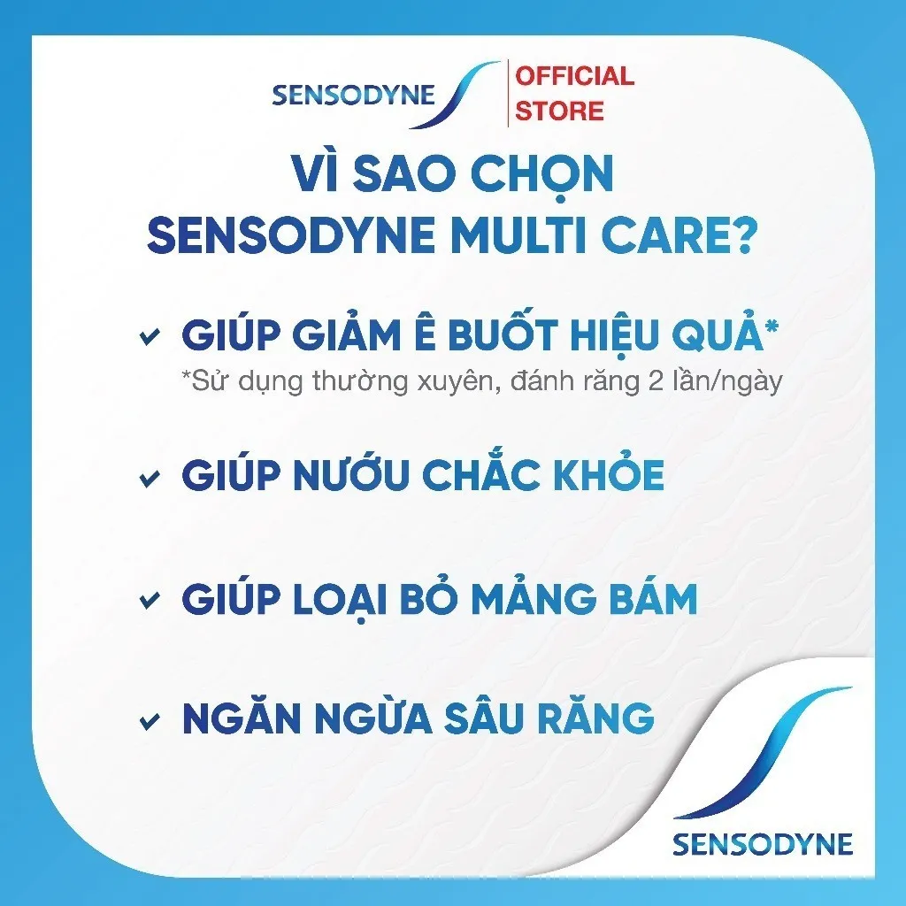 Ảnh Kem đánh răng SENSODYNE Multi Care 100g giúp giảm ê buốt hiệu quả và giúp nướu chắc khỏe 4