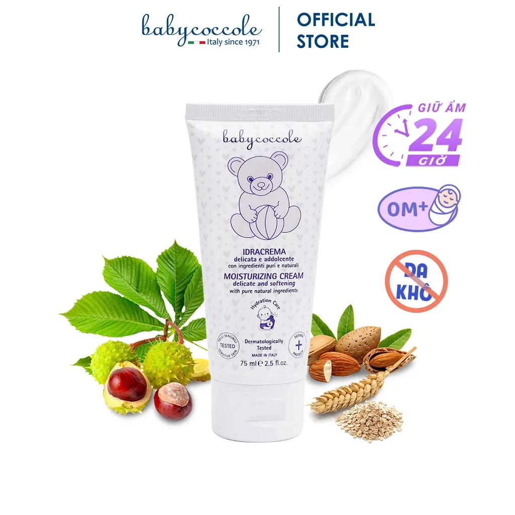 Ảnh Kem dưỡng ẩm cho bé Babycoccole 0M+ dưỡng da trẻ em & em bé từ sơ sinh chiết xuất hạnh nhân 75ml 2