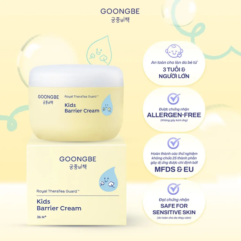 Ảnh Kem Dưỡng Ẩm Chuyên Sâu Dành Cho Mặt & Body GOONGBE Kids Barrier Cream 180ML 2