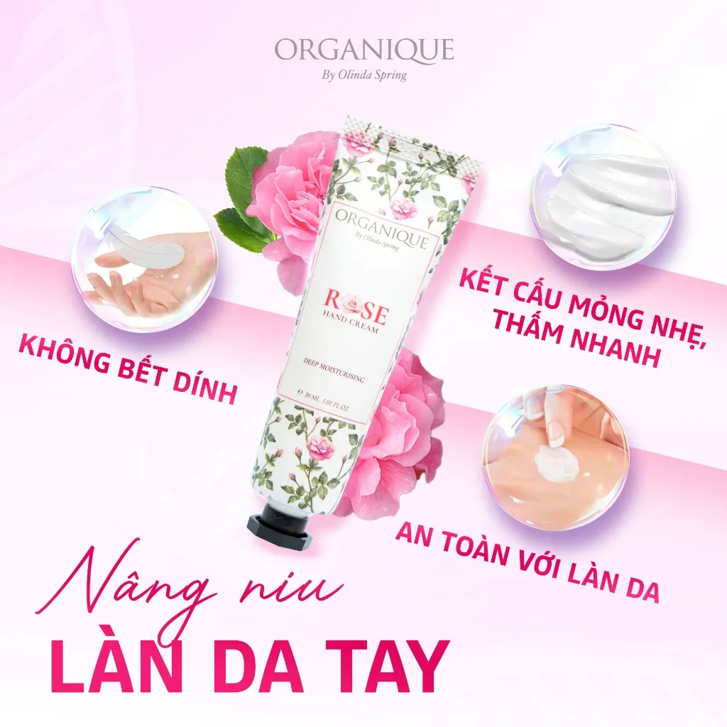 Ảnh Kem Dưỡng Da Tay Hương Hoa Thiên Nhiên Organique Giúp Dưỡng Ẩm, Giúp Mềm Mịn Da, Tránh Khô Nẻ Phù Hợp Mọi Loại Da - 75ml 2