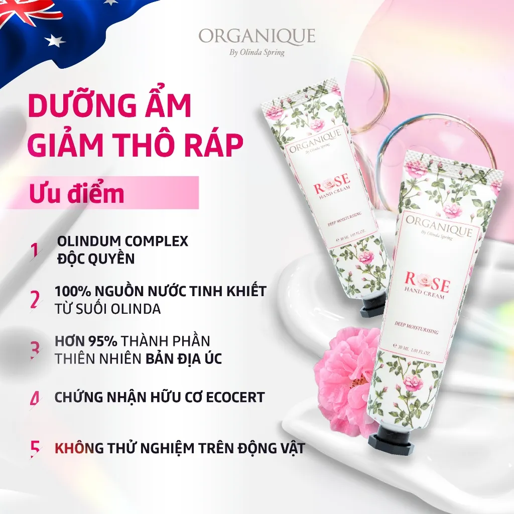 Ảnh Kem Dưỡng Da Tay Hương Hoa Thiên Nhiên Organique Giúp Dưỡng Ẩm, Giúp Mềm Mịn Da, Tránh Khô Nẻ Phù Hợp Mọi Loại Da - 75ml 3