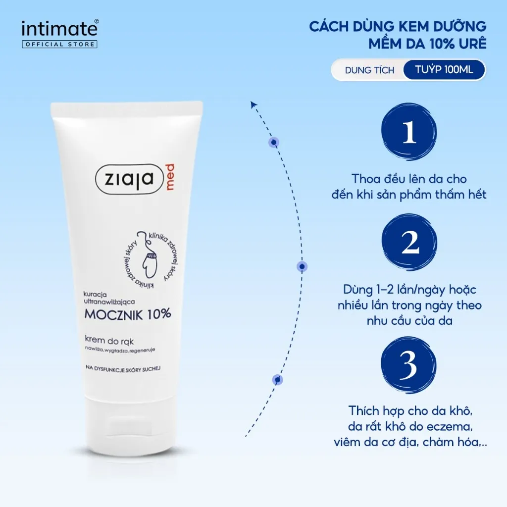 Ảnh Kem Dưỡng Mềm Da 10% Urê Ziaja Med Hỗ Trợ Dưỡng Ẩm, Giảm Thô Ráp Và Nứt Nẻ 100ml 4