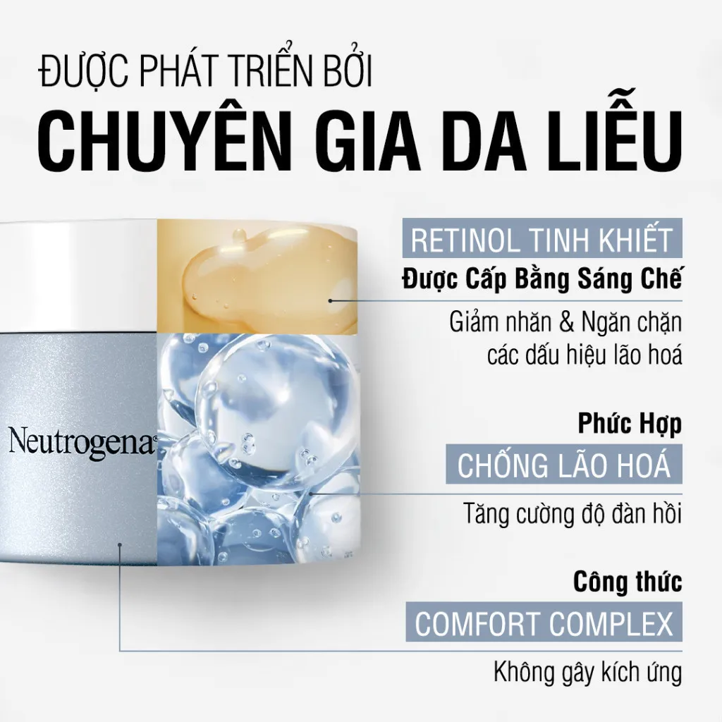 Ảnh Kem dưỡng Retinol Chống Lão Hóa Giảm Nhăn Neutrogena Visible Repair Regenerating Cream (50g) 2