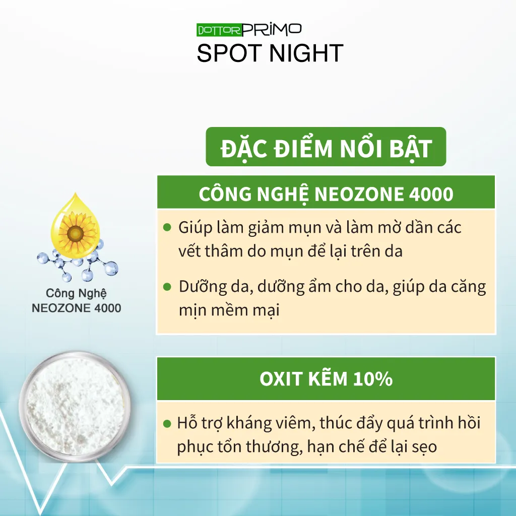 Ảnh Kem Giảm Mụn Ban Đêm DottorPrimo Ozone Dry Spot Night 10ml - Làm Mờ Thâm, Giúp Da Căng Mịn 1