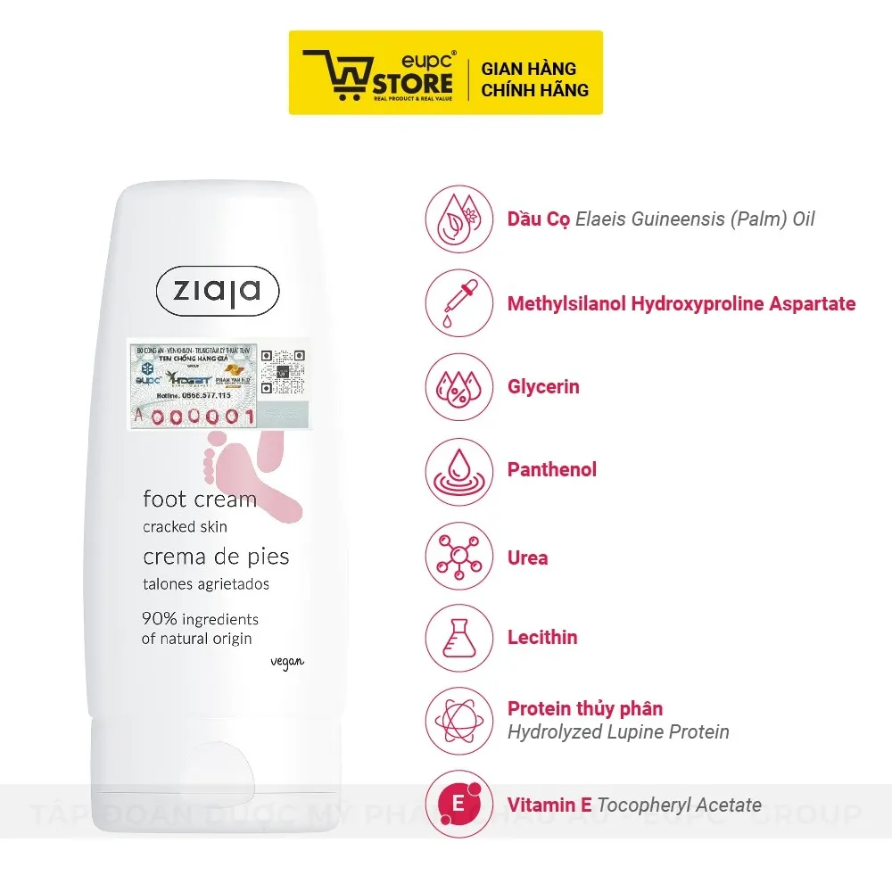 Ảnh Kem Giảm Nứt Nẻ Gót Chân Ziaja 60ml Thành Phần Thuần Chay, Phù Hợp Cho Mọi Đối Tượng EUPC STORE 2