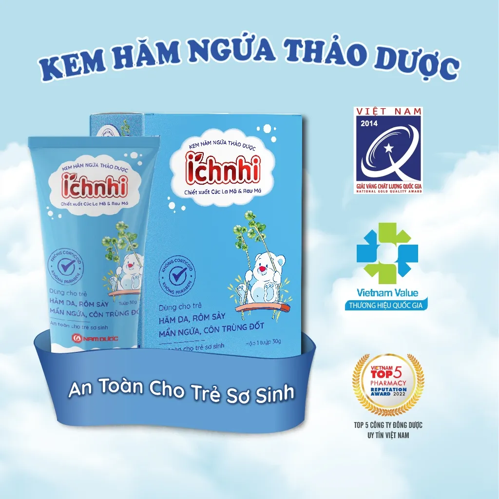 Ảnh Kem hăm ngứa thảo dược Ích Nhi-Tuýp 30gr, làm dịu da, hết viêm ngứa, hăm da, an toàn cho trẻ sơ sinh 3
