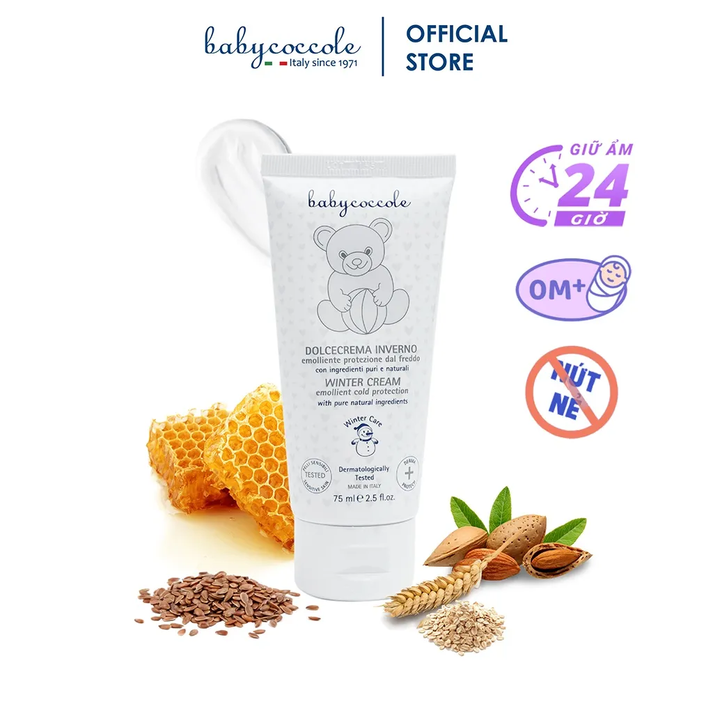 Ảnh Kem nẻ & giữ ấm cho bé 2in1 Babycoccole 0M+ dưỡng ẩm da trẻ em, em bé từ sơ sinh chiết xuất sáp ong và vitamin 75ml 2