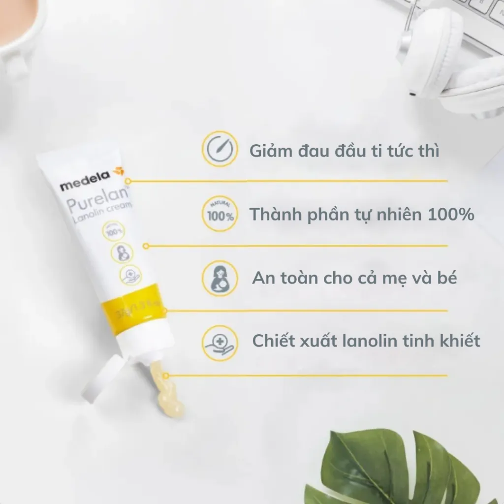 Ảnh Kem Purelan™ Medela 37g - Kem bôi nứt cổ gà, khô da.. 3