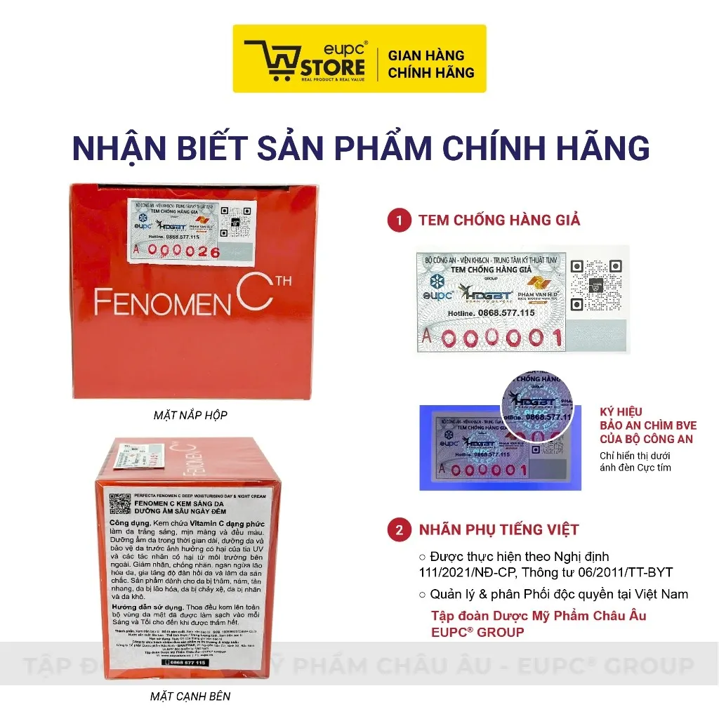 Ảnh Kem Sáng Da Ngày Đêm Perfecta Fenomen C 50ml Giúp Dưỡng Ẩm Sâu, Bảo Vệ Da Trước Tia Có Hại EUPC STORE 3