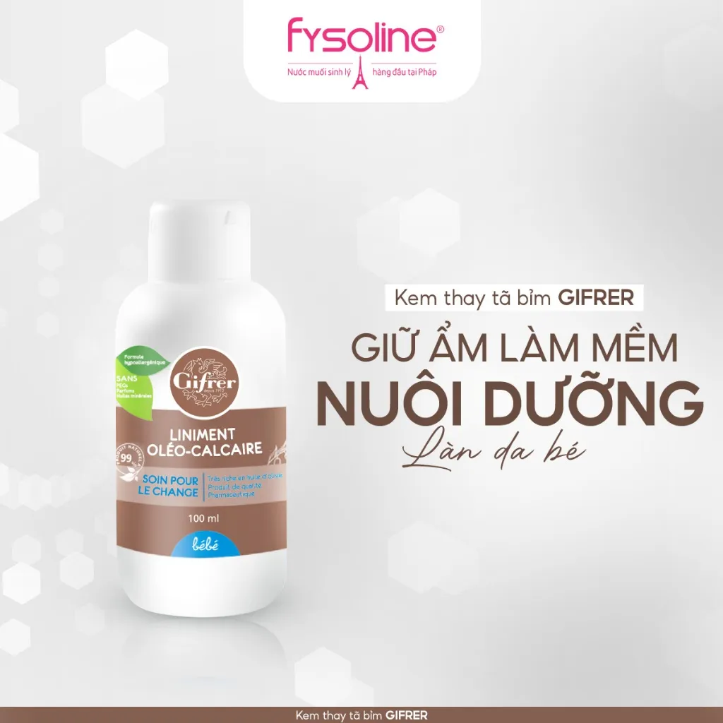 Ảnh Kem Thay Tã Bỉm Liniment Gifrer Pháp Liniment Oléo Calcaire - 100ml - Giữ ẩm làn da bé 1