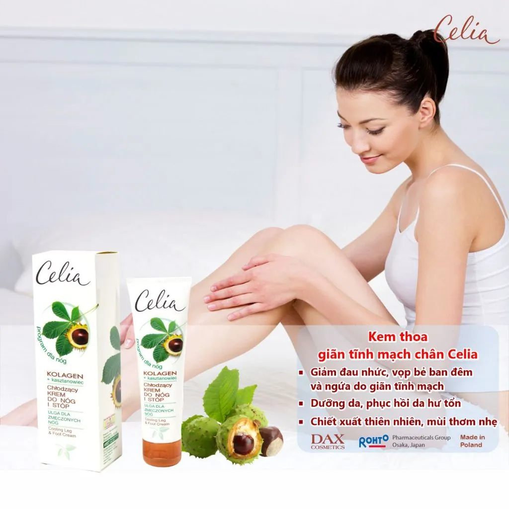 Ảnh Kem thoa giãn tĩnh mạch chân Celia 100ml, Made in Poland 2