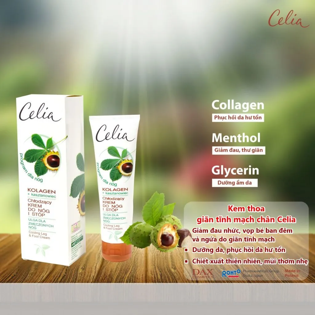 Ảnh Kem thoa giãn tĩnh mạch chân Celia 100ml, Made in Poland 4