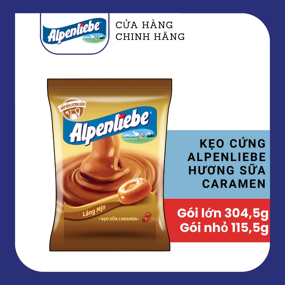 Ảnh Kẹo cứng, kẹo mềm Alpenliebe, Golia dạng gói nhiều hương vị nổi bật hương Xoài muối ớt, hương Caramen, Dâu Sữa, Bạc Hà 3