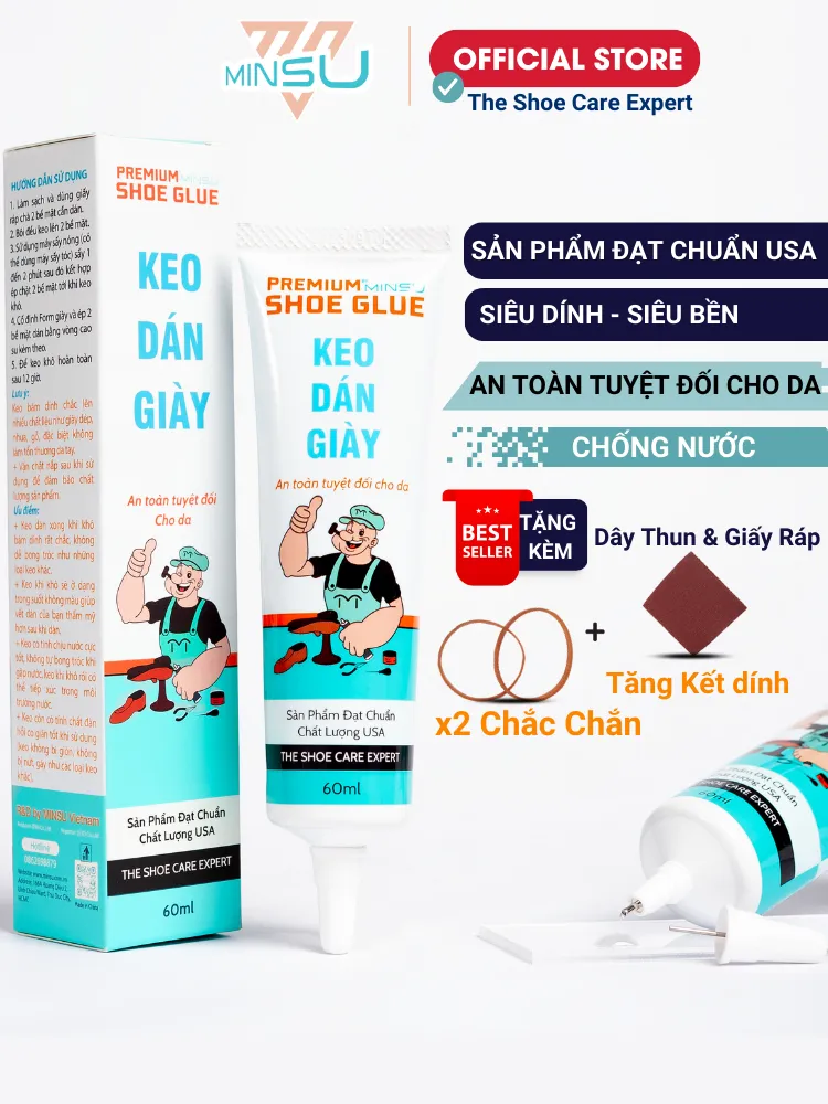 Ảnh Keo Dán Giày Trong Suốt Siêu Dính Đa Năng Chính Hãng MINSU M2522 Chuyên Dụng Cho Giày Dép Thể Thao An Toàn Cho Da 60ml 1