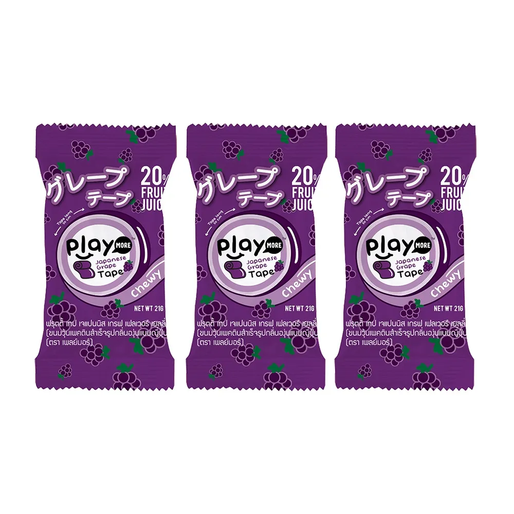 Ảnh Kẹo dẻo cuộn Playmore vị nho nhật 21g 3