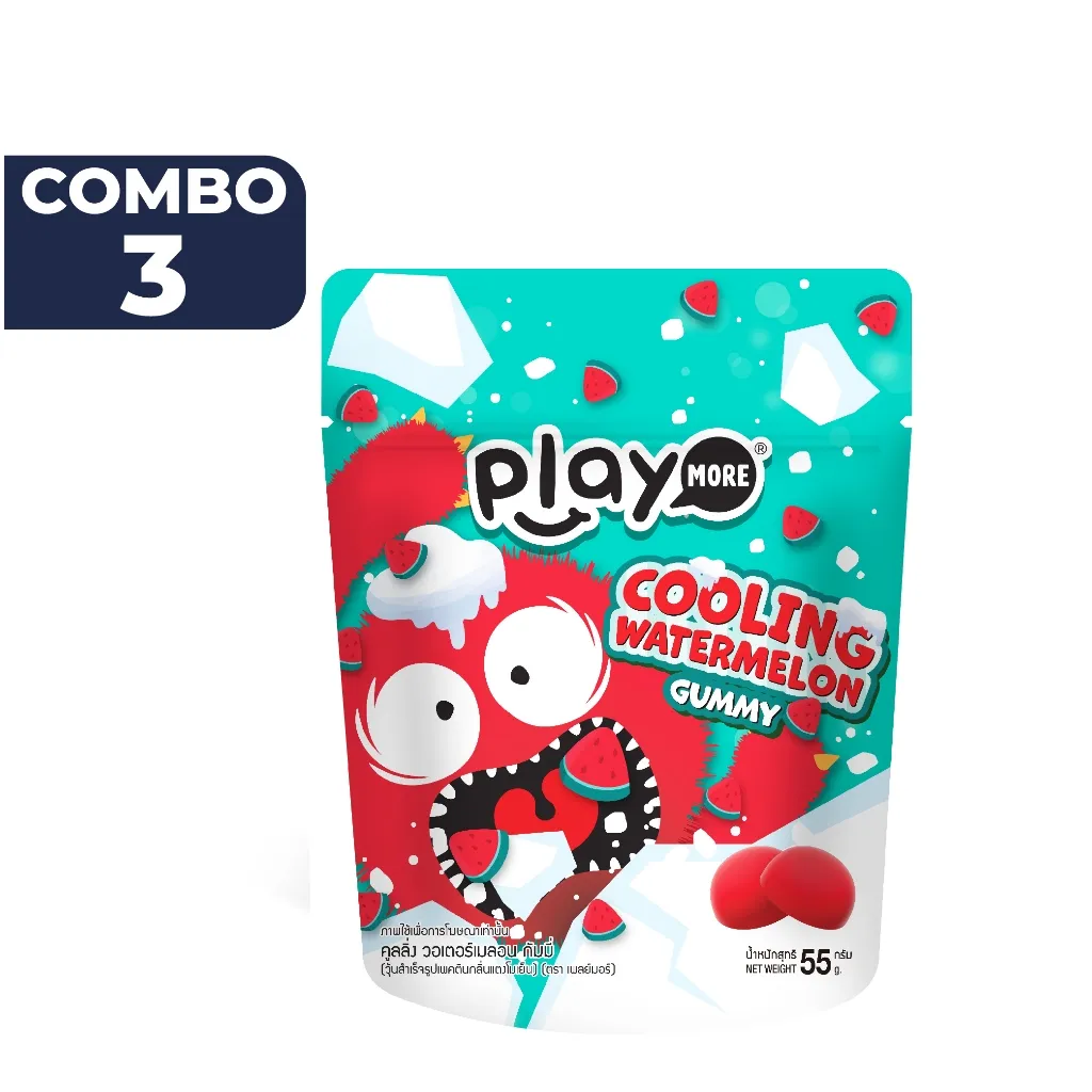 Ảnh Kẹo dẻo hương Dưa Hấu mát lạnh Playmore 55g 2