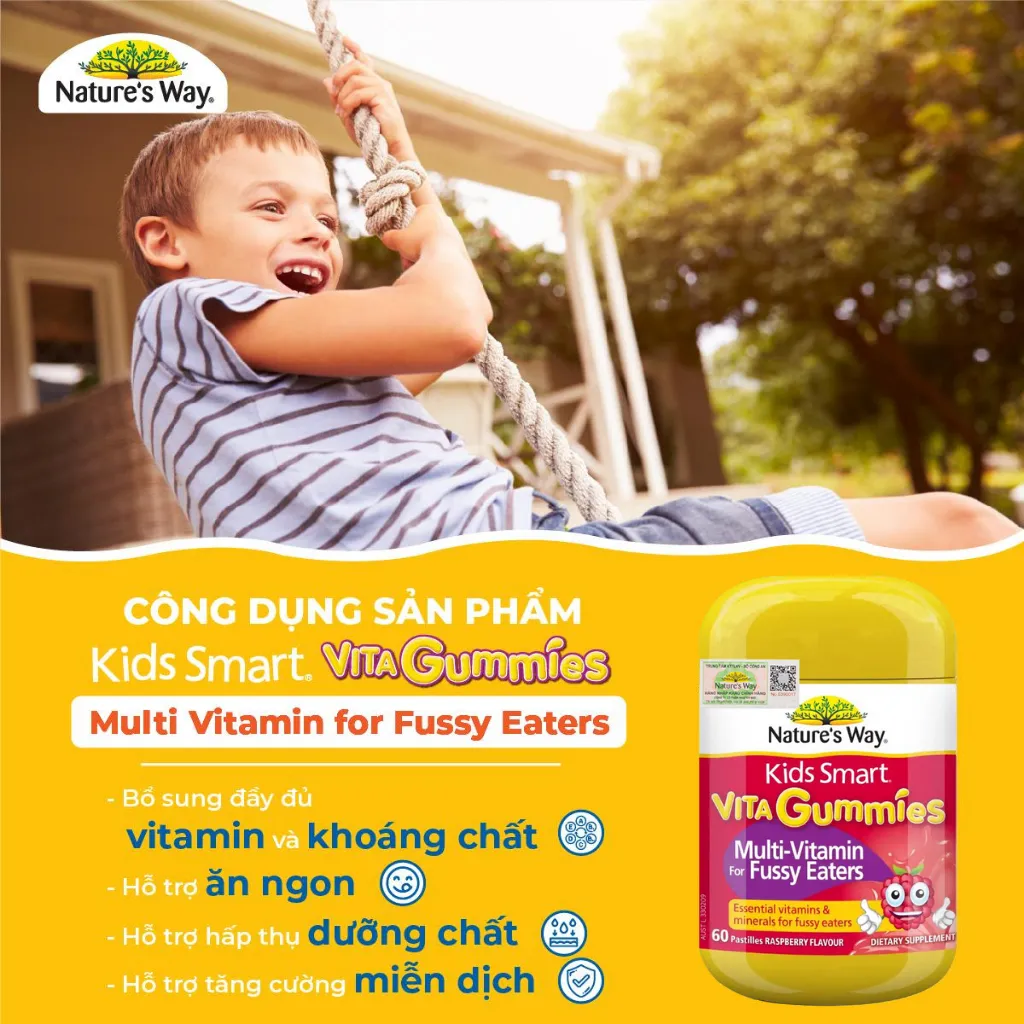 Ảnh Kẹo Dẻo Vi Chất Nature's Way Vita Gummies Chính Hãng Từ Úc Bổ Sung Vitamin Và Khoáng Chất Cho Bé 4
