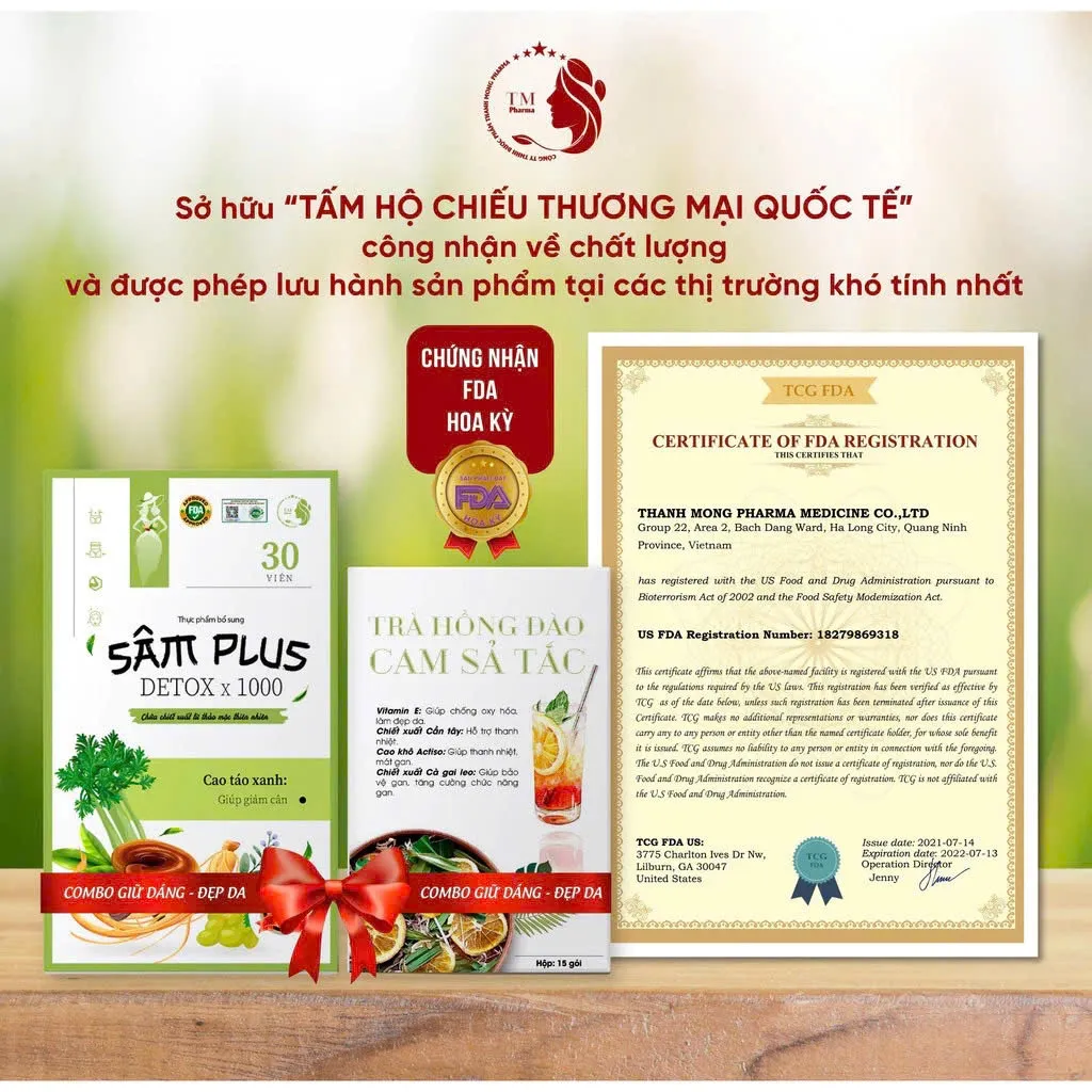 Ảnh Kẹo Giảm Cân Sâm Plus Detox X1000 TM Pharma Giảm Mỡ Sinh Học Thanh Nhiệt Hộp 30 Viên 3