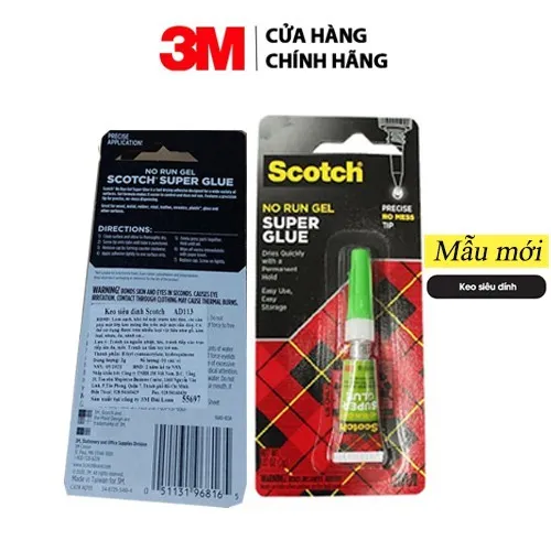 Ảnh Keo siêu dính đa năng 3M™ scotch AD113 (2g) dán giày dép, gọng kính, phụ kiện... 4