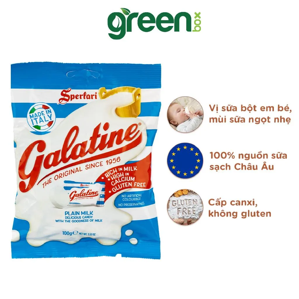 Ảnh Kẹo sữa viên nguyên chất nén Galatine nhập khẩu Ý 100g 3