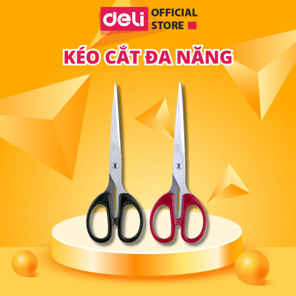 Ảnh Kéo Thủ Công Văn Phòng 175mm DELI Tiện Lợi Đa Năng Dễ Dàng Sử Dụng, Chất Liệu Cao Cấp Không Gỉ 1