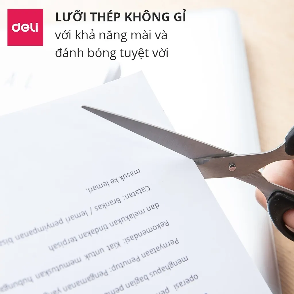Ảnh Kéo Thủ Công Văn Phòng 175mm DELI Tiện Lợi Đa Năng Dễ Dàng Sử Dụng, Chất Liệu Cao Cấp Không Gỉ 2