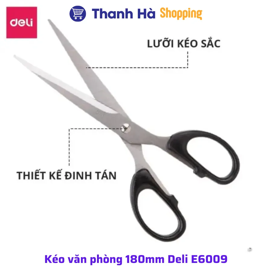 Ảnh Kéo văn phòng 180mm Deli E6009 2