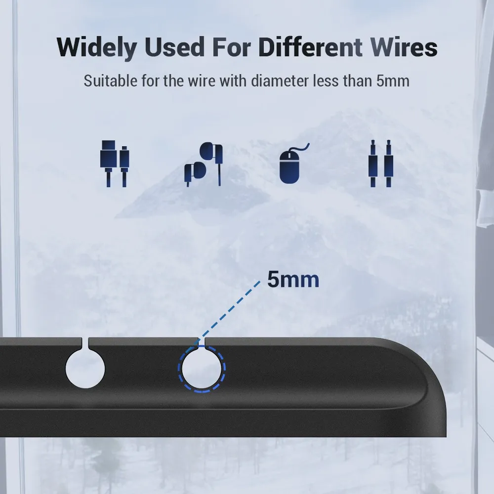 Ảnh Kẹp giữ dây cáp TOPK L16 bằng Silicone Sắp xếp dây cáp sạc điện thoại trên bàn làm việc cho gọn gàng 2