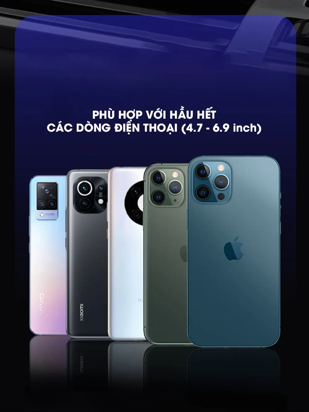 Ảnh Kẹp điện thoại ô tô - Giá đỡ điện thoại ô tô - gắn taplo, kính lái, cửa gió điều hòa -Phụ kiện oto Tâm Luân 2