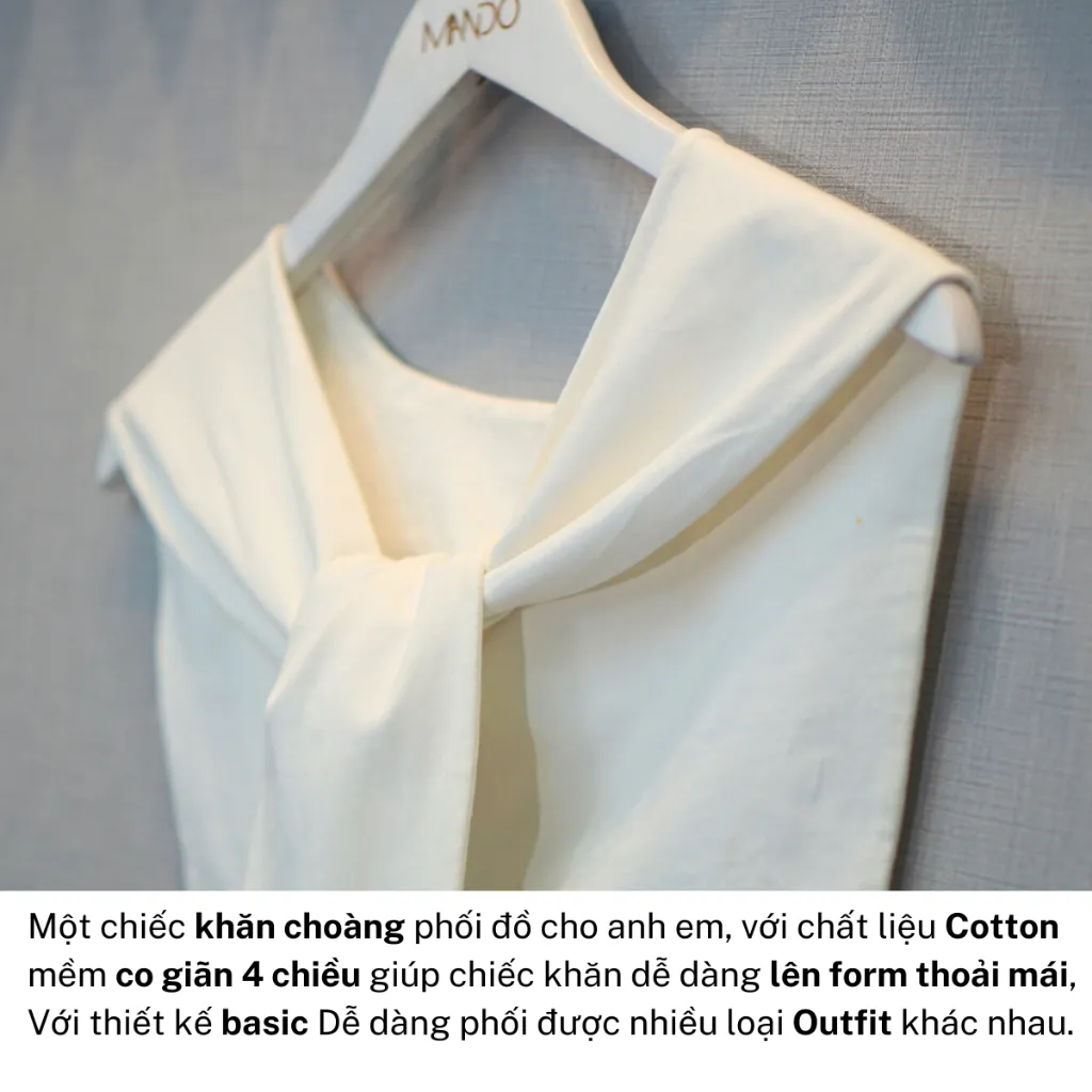 Ảnh Khăn Choàng Phối Đồ "Không Kèm Áo" MANDO Chất Liệu vải Mỏng Mềm Mịn Thoáng Mát Dễ Phối Đồ PKN134 2