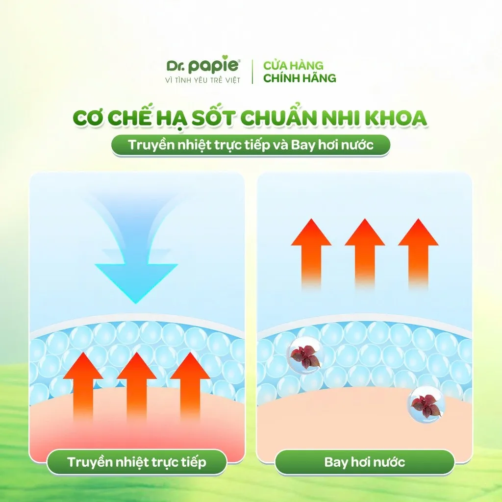 Ảnh Khăn Hạ Sốt Dr.Papie 0+ Hạ sốt Vật lý Chuẩn Nhi Khoa, Ngăn Ngừa Co Giật Cho Bé Hộp 5 Gói x 5 Khăn/Gói 3