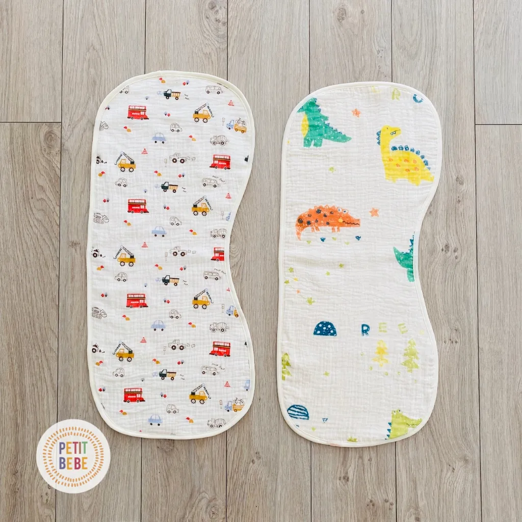 Ảnh Khăn lót vai vỗ ợ hơi cho bé Petit Bebe muslin 6 lớp mềm mại thấm hút tốt an toàn cho da bé sơ sinh 4