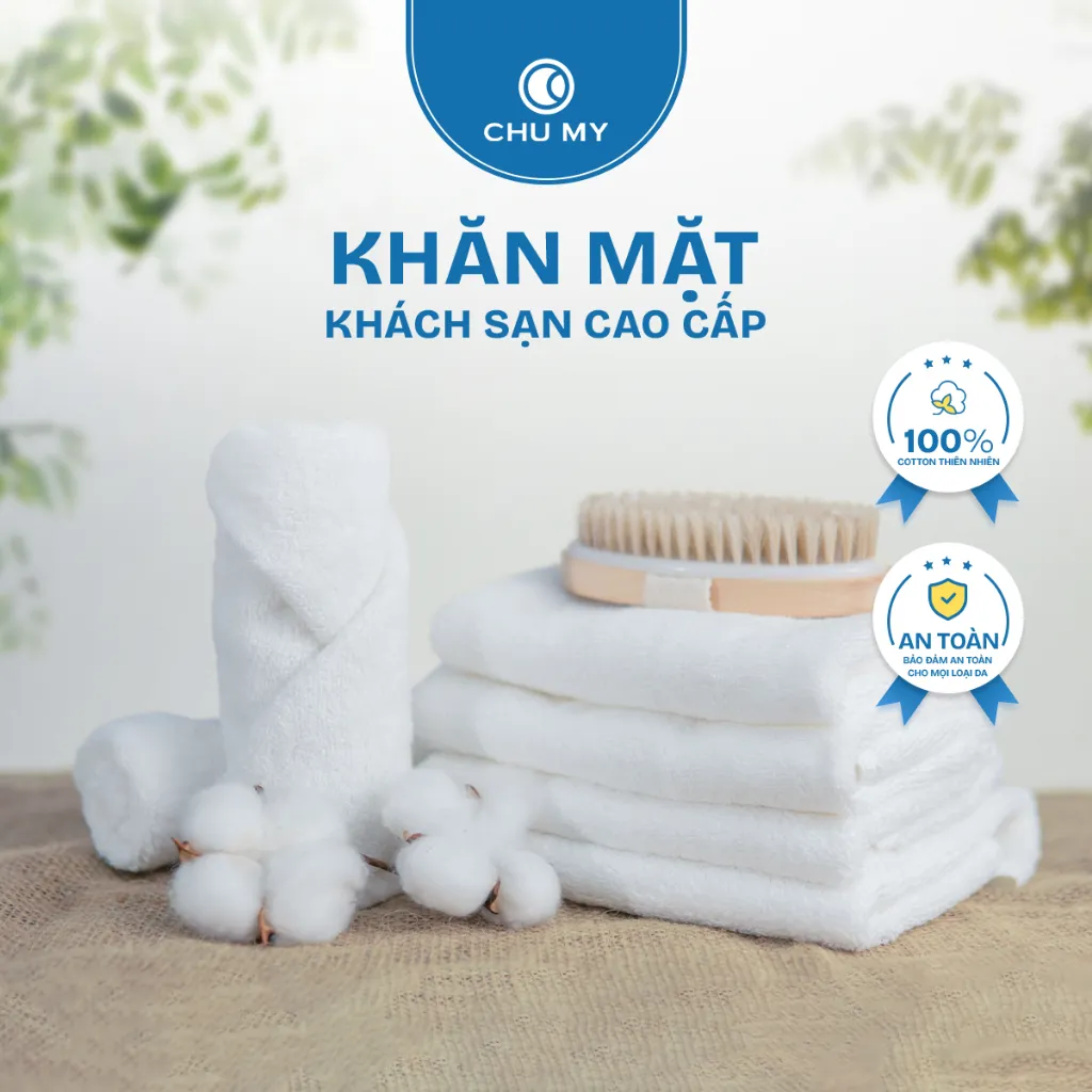 Khăn Mặt Cotton CHU MY: Mềm Mại, Thấm Hút, Chuẩn 5 Sao - Chỉ 42K