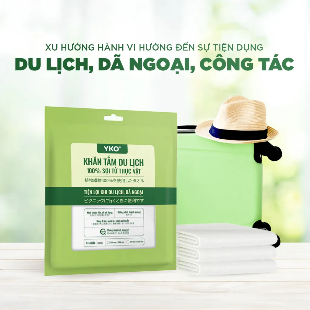 Ảnh Khăn tắm, khăn mặt nén du lịch Yko chất liệu 100% sợi tư nhiên và rayon, dùng 1 lần phù hợp đi công tác du lịch 3