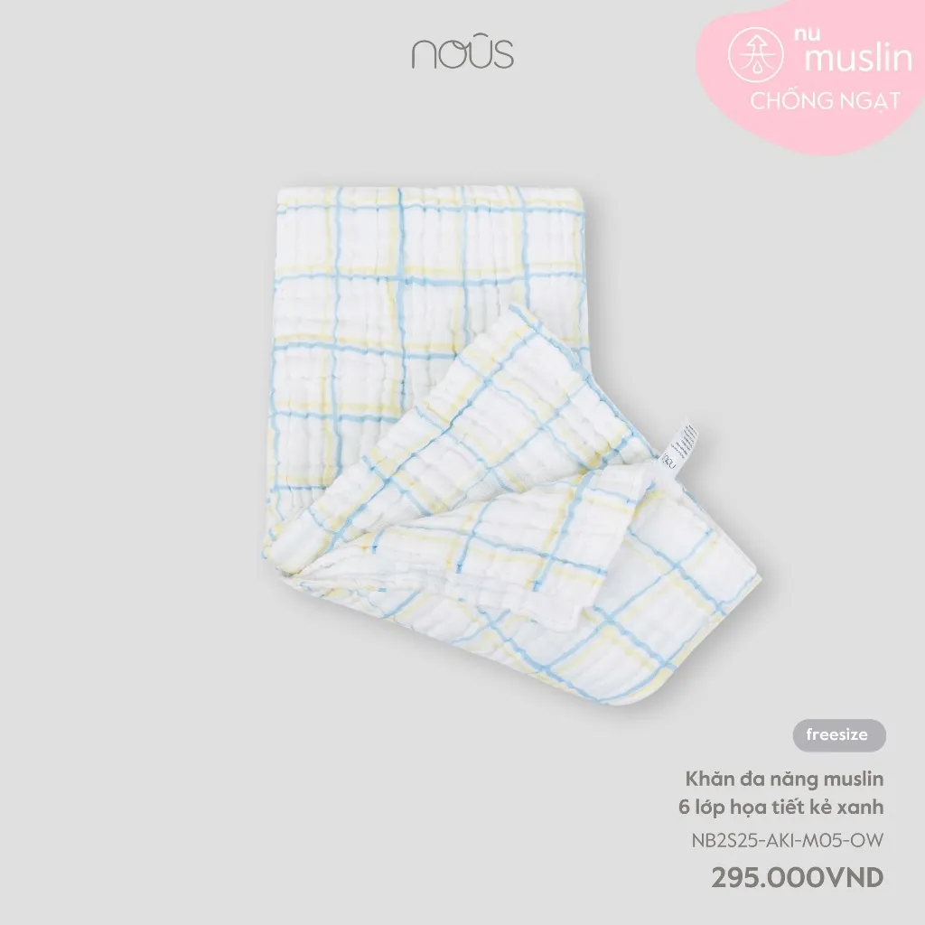 Ảnh Khăn tắm Nous xô Muslin 6 lớp ( 110x110cm ) 3
