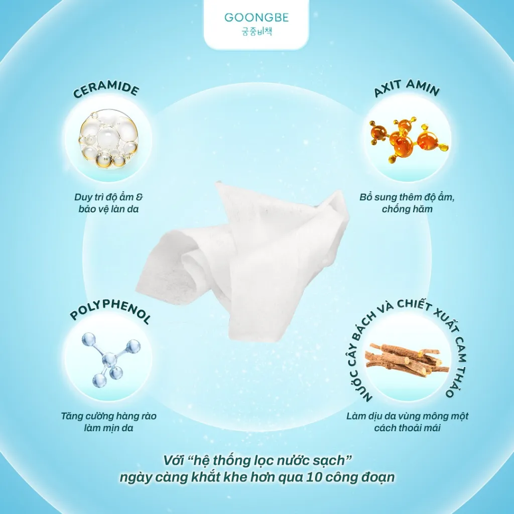 Ảnh Khăn Ướt Cho Bé Sơ Sinh GOONGBE Primmune Soft Wipes 3