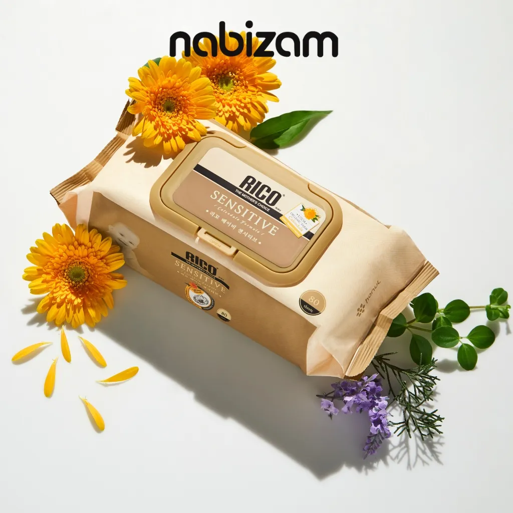 Ảnh Khăn ướt em bé RICO Sensitive an toàn, lành tính phù hợp với mọi loại da 2