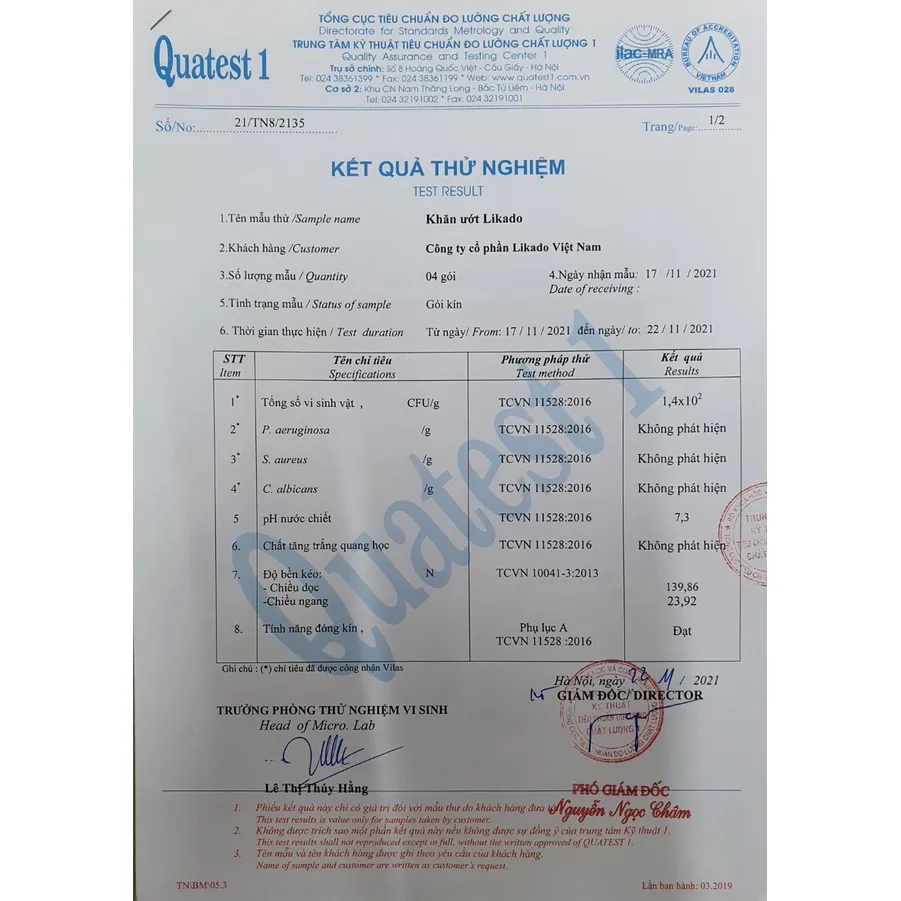 Ảnh Khăn ướt không mùi cho bé Likado hộp 100 miếng(15x20cm) 2