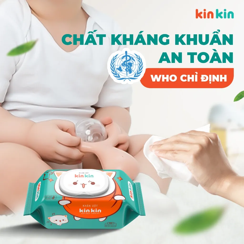 Ảnh Khăn ướt trẻ em Kinkin gói 80 tờ tiết kiệm cho mẹ - an toàn cho bé 4