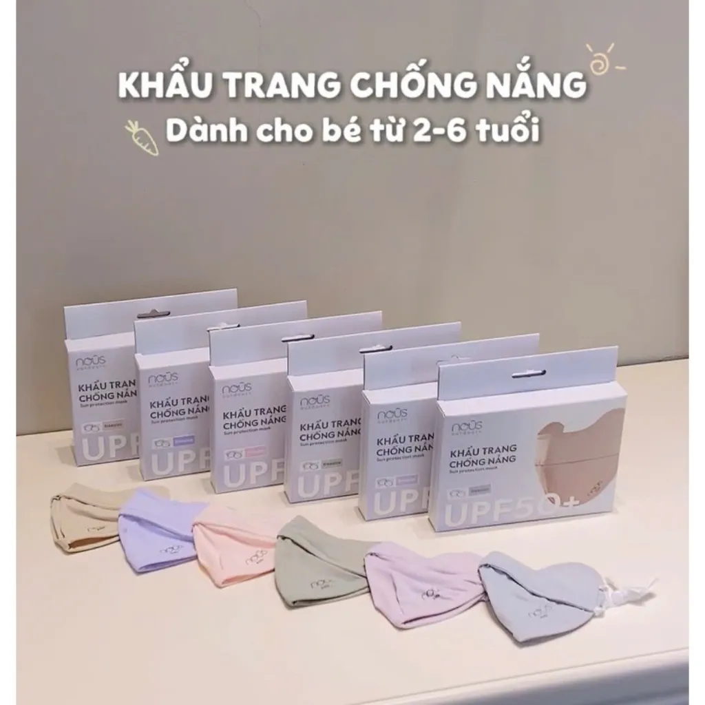 Ảnh Khẩu trang an toàn cho bé, chất liệu cao cấp UPF50+ Nous 2
