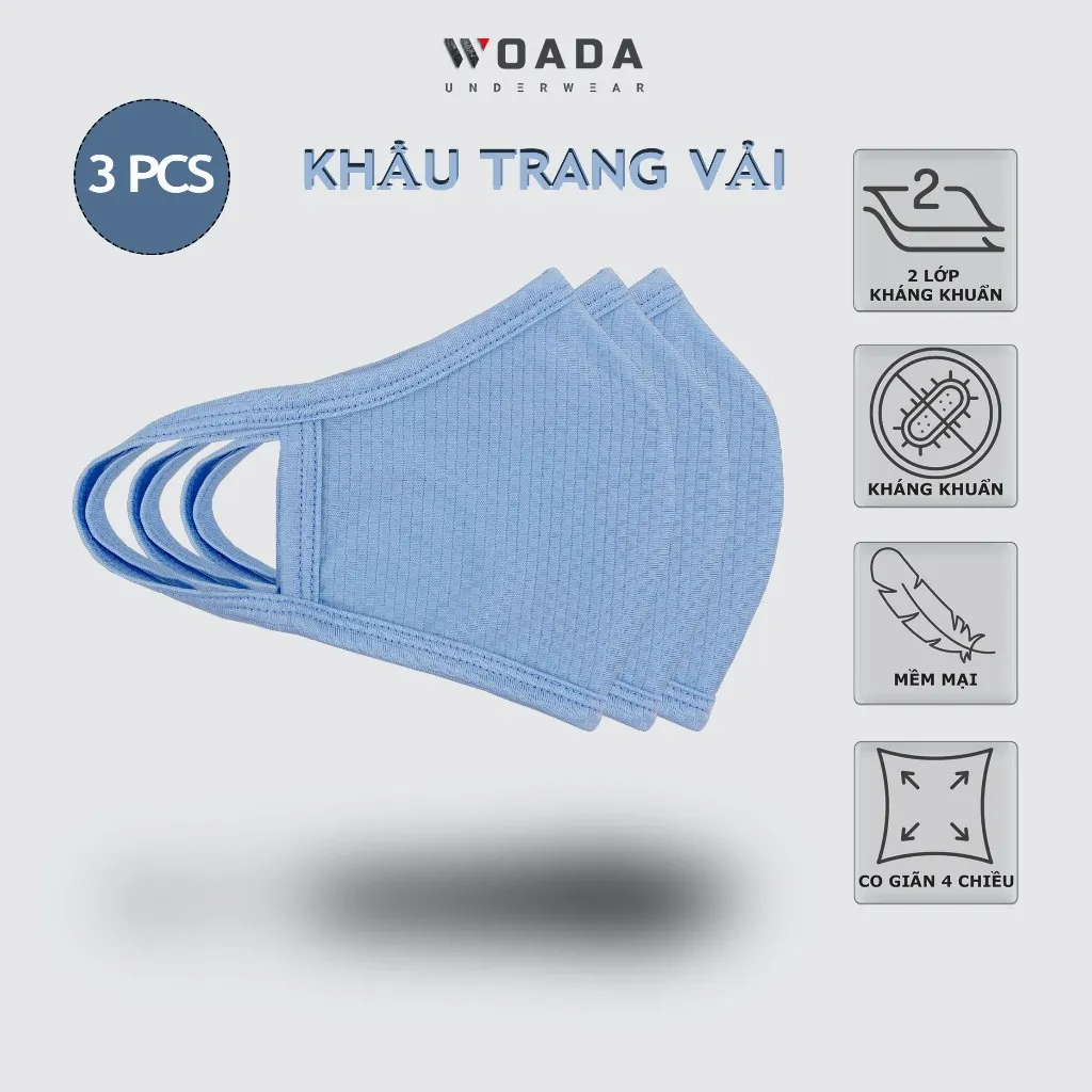 Ảnh Khẩu Trang Vải Chất Liệu Polyamide Cao Cấp Thoáng Khí Thương Hiệu WOADA LKKT02 1