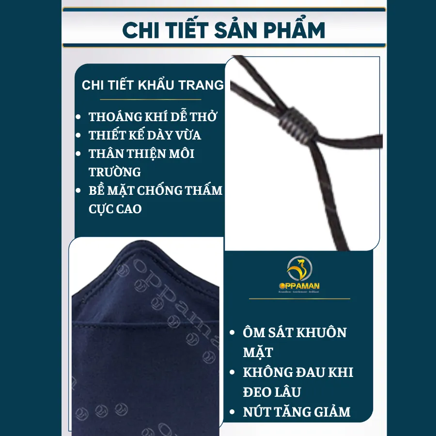 Ảnh Khẩu trang vải chống tia uv khẩu trang nhật khẩu trang nam cao cấp cotton xịn mịn OKT4 OPPAMAN 4