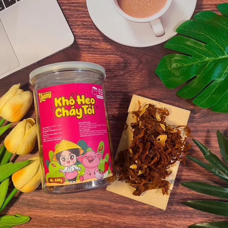 Ảnh Khô heo cháy tỏi Trạm ngọt Yumi đồ ăn vặt thịt lợn xé sợi thơm ngon 2