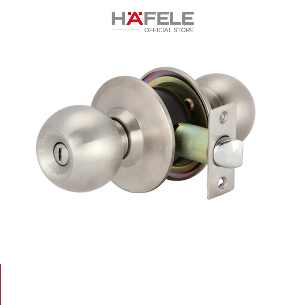 Ảnh Khóa Tay Nắm Tròn Cho Nhà Vệ Sinh / Cửa Chính Hafele Loại Nhỏ 911.64.684 / 911.64.680 1